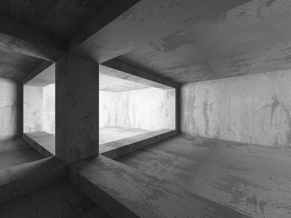 Donkere betonnen muren kamer interieur. — Stockfoto