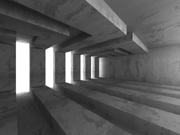 Concreto vazio quarto interior com luz — Fotografia de Stock