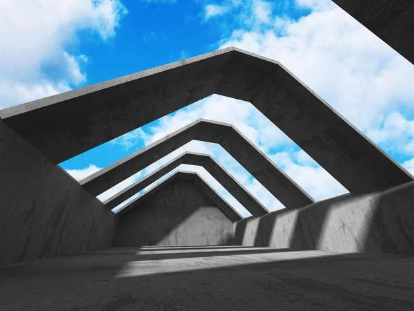 Arquitetura de concreto com céu — Fotografia de Stock