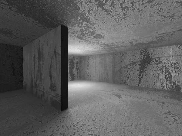 暗いコンクリートの壁の部屋のインテリア — ストック写真