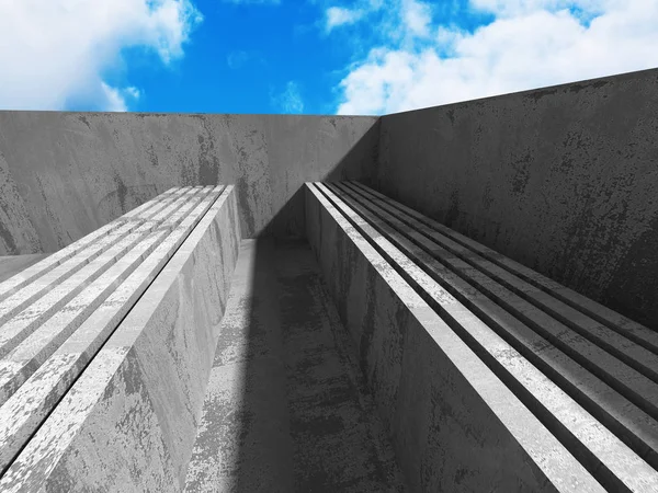 Gökyüzü ile beton mimarisi 