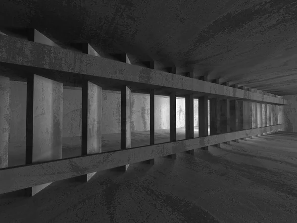 Sötét betonfal belső szoba. — Stock Fotó