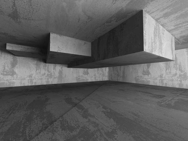 Quarto escuro abstrato com paredes de concreto . — Fotografia de Stock