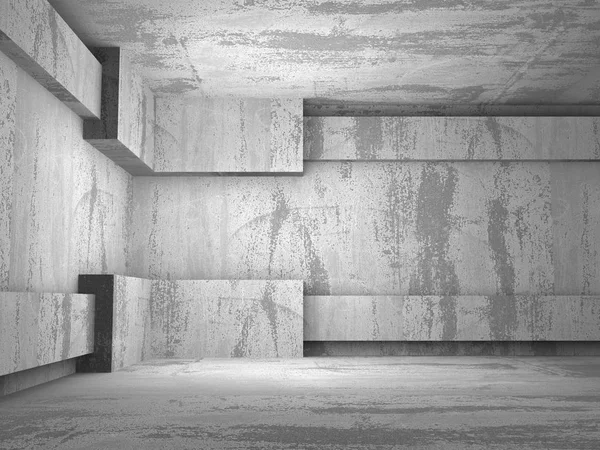 Karanlık boş beton odası iç. 