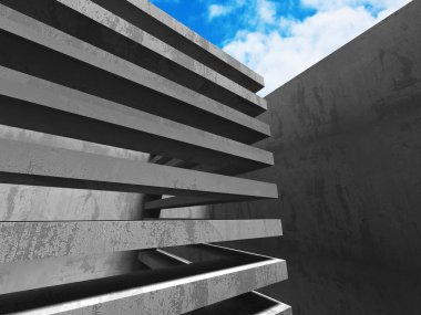 gri beton mimari açısal yapılar