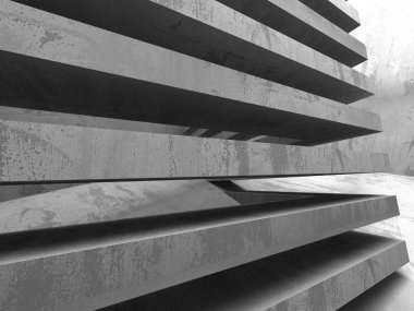 gri beton mimari açısal yapılar