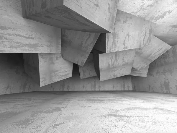 Szürke beton építészeti geometriai konstrukciók — Stock Fotó