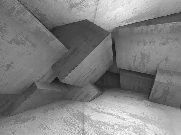 Geometrische Konstruktionen aus grauem Beton — Stockfoto