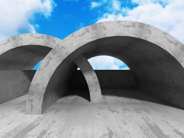 Kemerler geometrik mimari kurguları beton