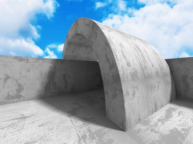 Arch beton geometrik mimari yapılar