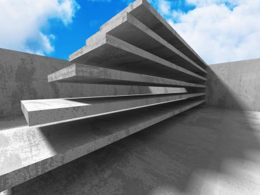 gri beton geometrik mimari yapılar