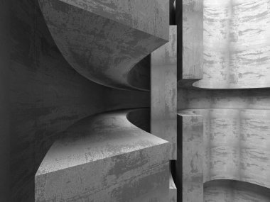 Boş beton geometrik duvar