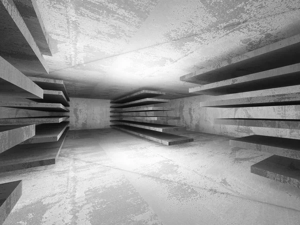 Геометричний мінімалістичний інтер'єр бетонної кімнати — стокове фото