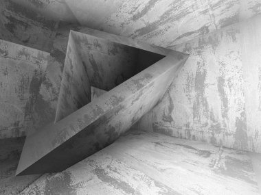 Karanlık boş beton Oda