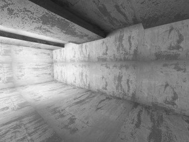 Karanlık boş beton Oda