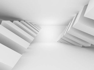 Beton fütüristik odası iç
