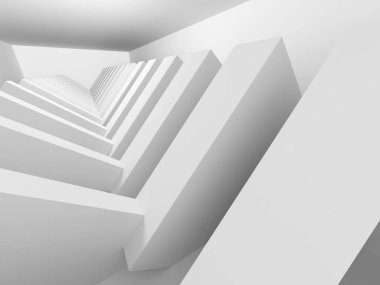 Beton fütüristik odası iç