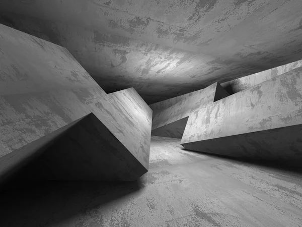 Beton fütüristik odası iç