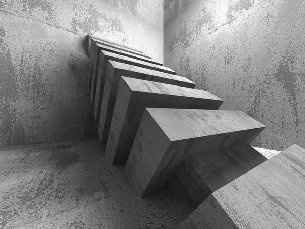 Beton fütüristik odası iç