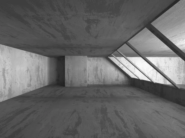 Beton fütüristik odası iç