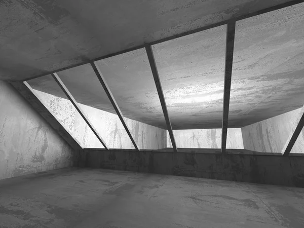 Karanlık boş beton Oda