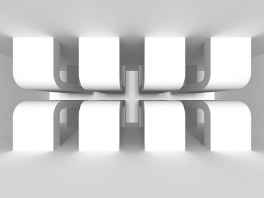 Beton fütüristik odası iç