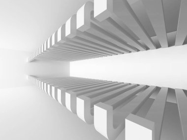 Beton fütüristik odası iç