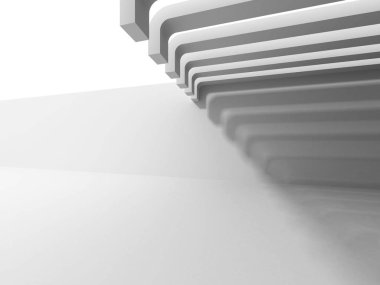 Beton fütüristik odası iç