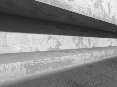 Karanlık boş beton Oda