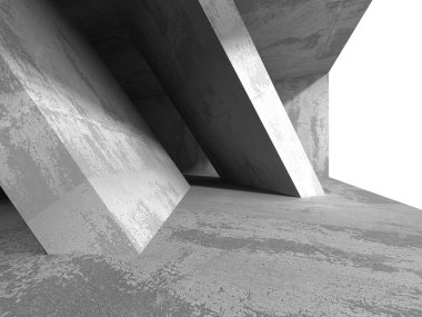 Karanlık boş beton mimarisi 