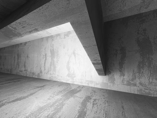 Темно-пустая бетонная комната — стоковое фото