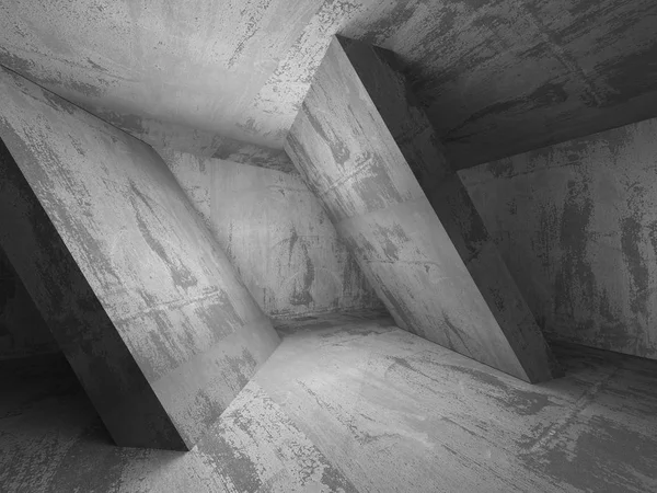 Architecture of dark concrete room — Stock Photo, Image