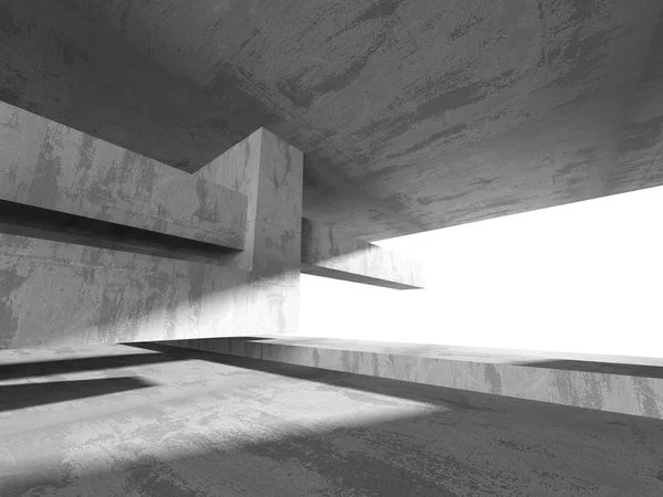 Quarto vazio de concreto escuro — Fotografia de Stock