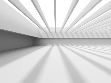 Boş beyaz fütüristik Oda