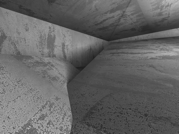 Concrete architecture of empty dark room — Stock Photo, Image