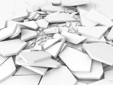 Beyaz hasar zemin yüzeyi kırık