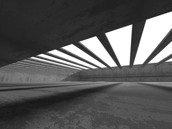 어두운 콘크리트 룸 인테리어 — 스톡 사진
