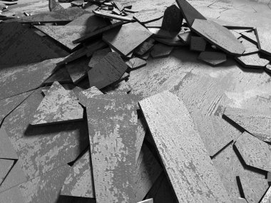 Karanlık beton imha yüzey 