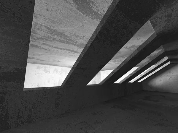 Karanlık beton boş oda — Stok fotoğraf