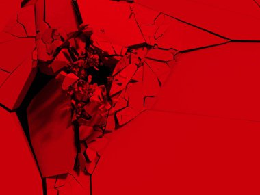 Red chaotic fragments of wall clipart