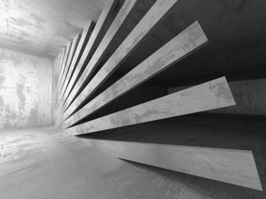 Beton boş karanlık oda