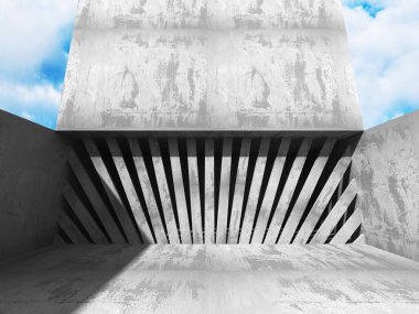 Gökyüzü arka plan beton mimarisinde