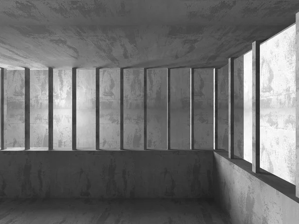 어두운 빈 구체적인 방 — 스톡 사진