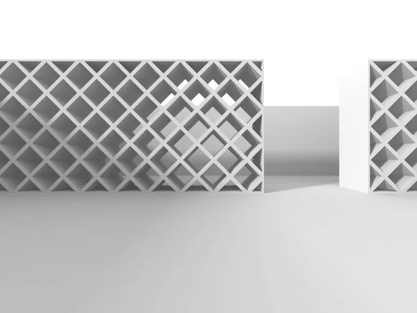 Abstract concrete geometric architecture — Stock Photo, Image