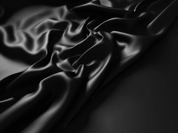 Abstract Black Silk Background — Stock Photo, Image