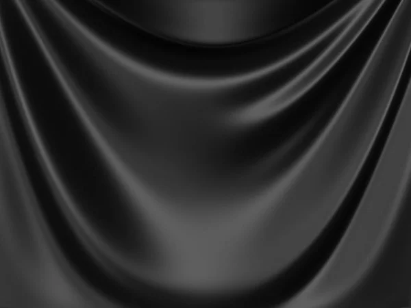 Zarif siyah ipek kumaş bez