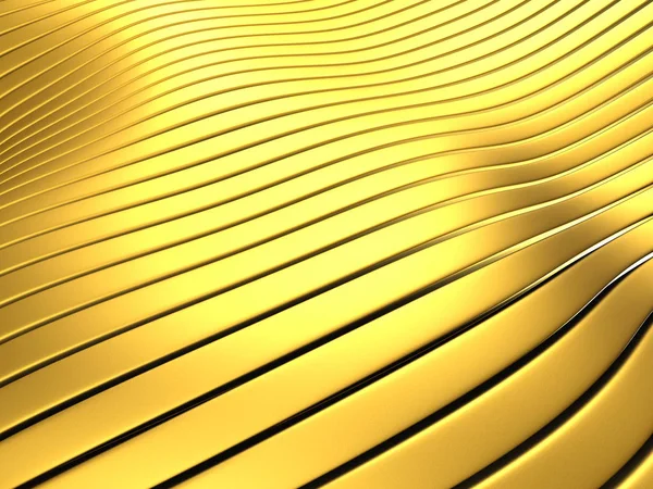 Goldene glänzende Kurvenstreifen — Stockfoto
