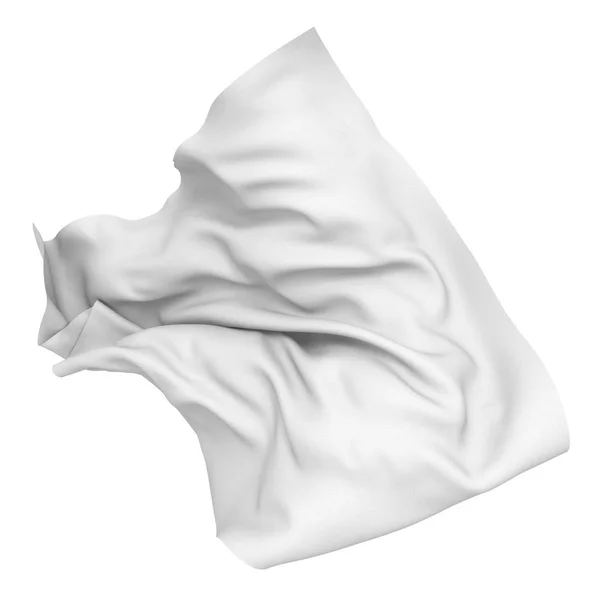 Ткань из белого шелка — стоковое фото