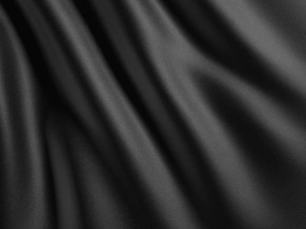 Paño abstracto negro con pliegues — Foto de Stock