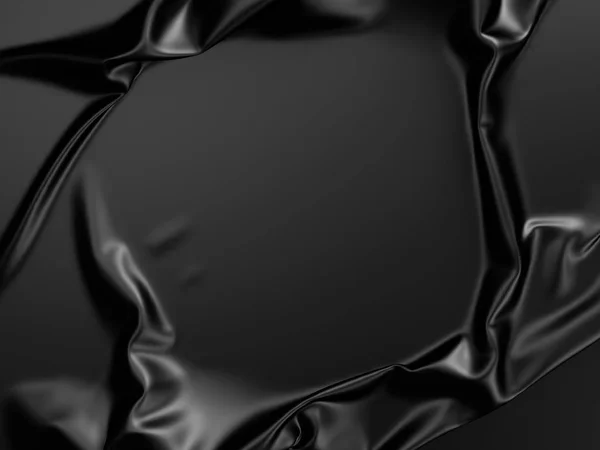 波状の黒い絹の布 — ストック写真